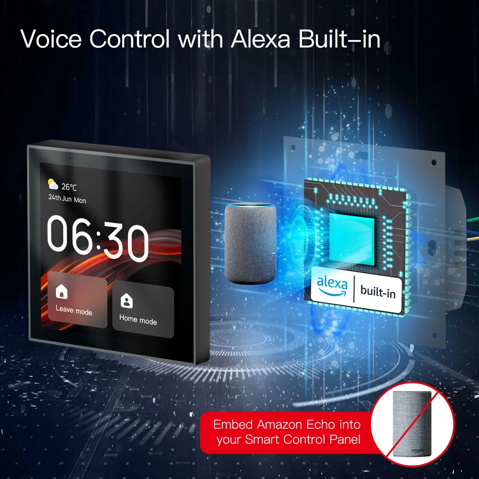 MOES 4-inch Smart Touch Control Panel with Alexa