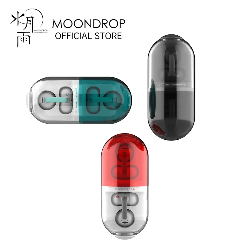 MOONDROP PILL OWS Open Ear Headphones Bluetooth 6.0 Hanging Earphones IPX4 Open Ear Clip Wireless Earbuds Built-in AI ENC Pill