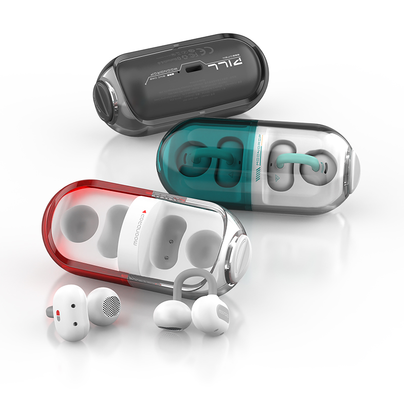 MOONDROP PILL OWS Open Ear Headphones Bluetooth 6.0 Hanging Earphones IPX4 Open Ear Clip Wireless Earbuds Built-in AI ENC Pill - Image 4