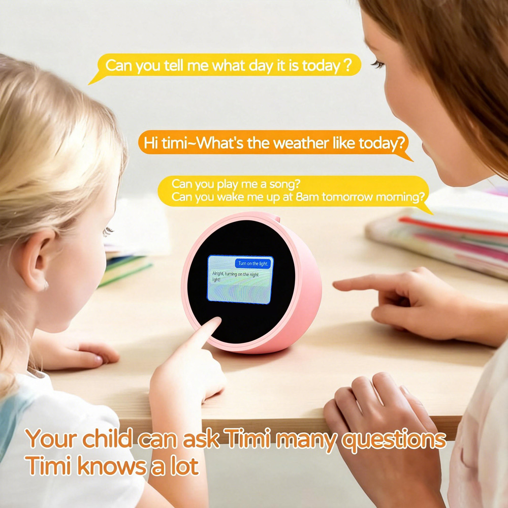 New Intelligent AI Electronic Fun Intelligent Touch Screen with Q & A Dialogue Accompanying Toys Alarm Clock Multilingual Gift - Image 5