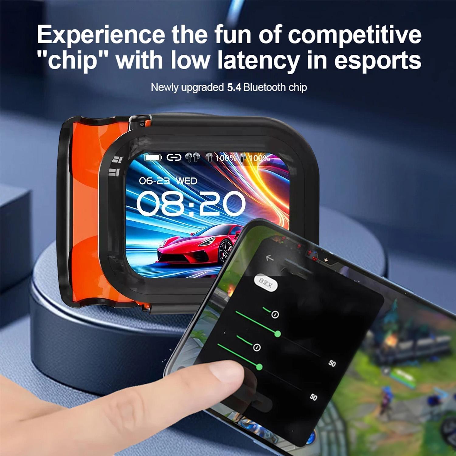 Screen Display Bluetooth V6.0 AI Earphones Noise Reduction OWS Ear clip Headsets Wireless Headphones Translator Earbuds Long life - Image 3