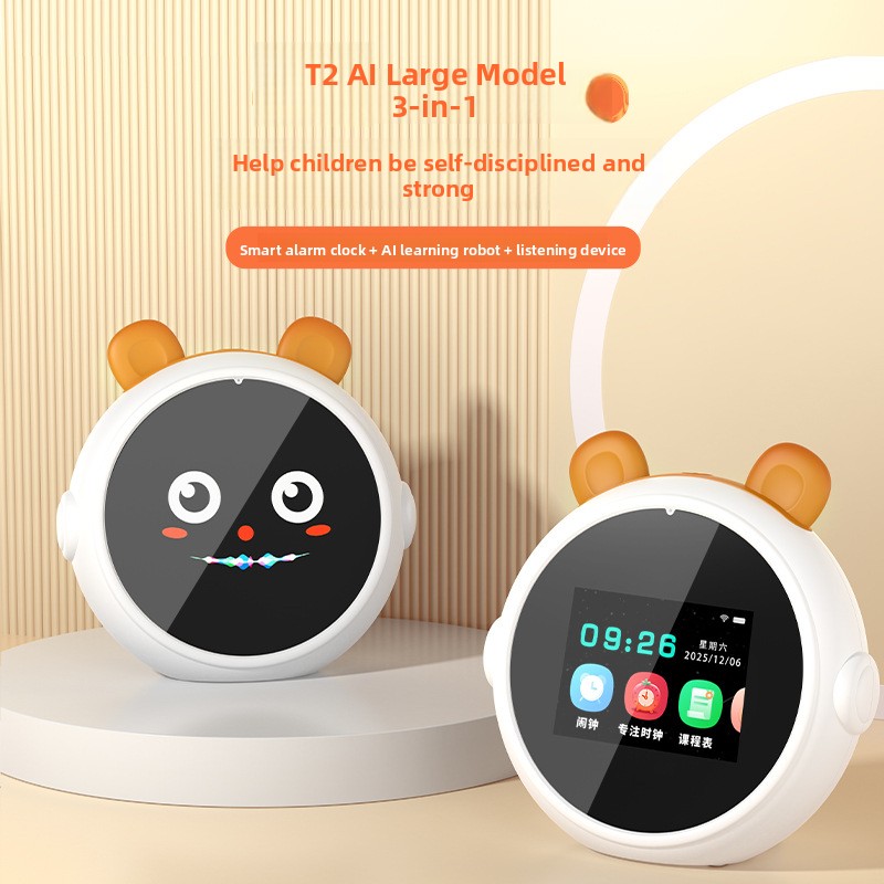 Smart AI Alarm Clock Time Manager Robot Companion Study Robot + Listening Machine for Children 4-6 Years Old Emotional Intellig... - Image 2