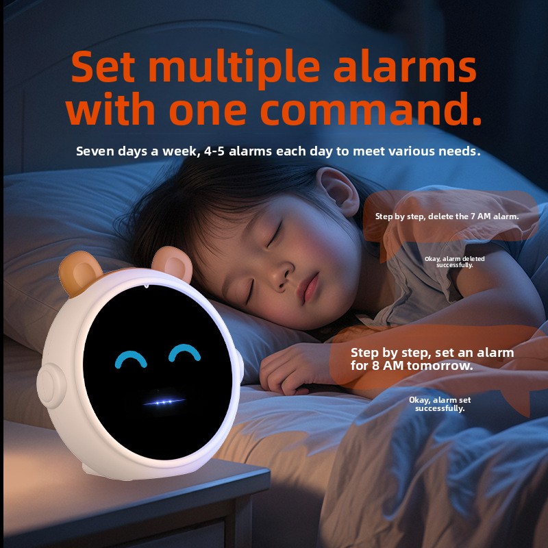 Smart AI Alarm Clock Time Manager Robot Companion Study Robot + Listening Machine for Children 4-6 Years Old Emotional Intellig... - Image 3