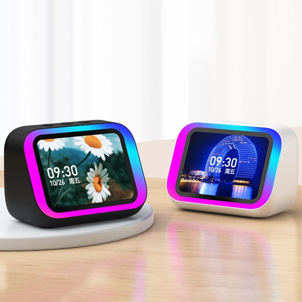 Smart Alarm Clock Bluetooth Speaker AI Intelligent Wireless Weather Display Night Light Music Stories Player Perfect Gift - Image 5