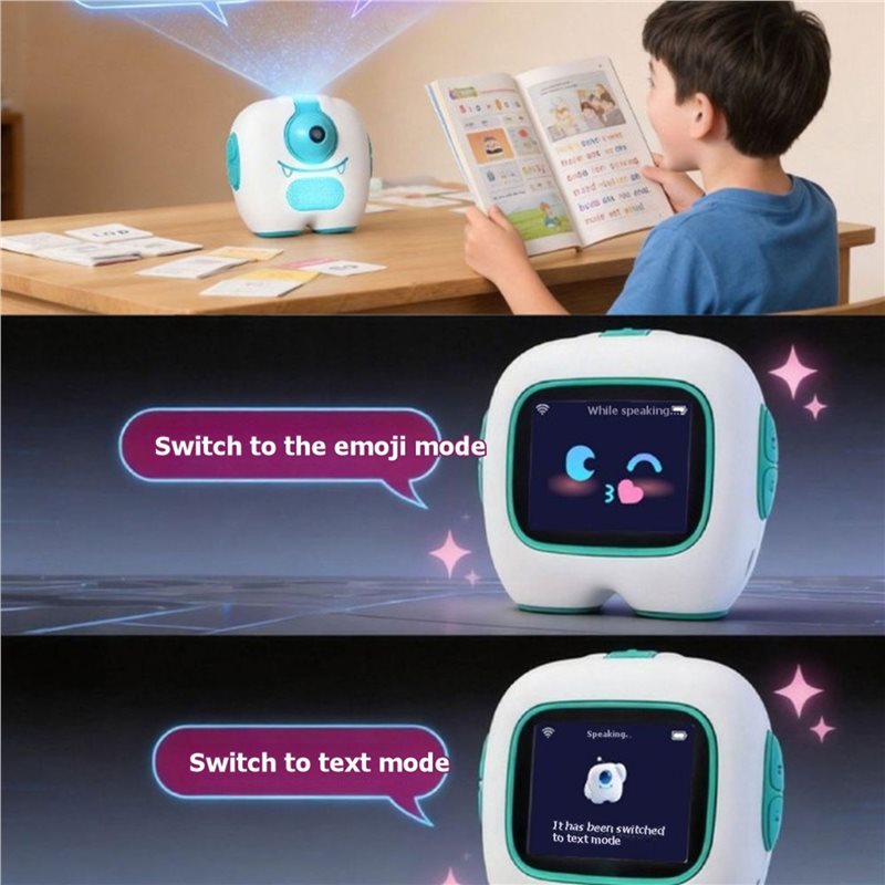 Smart Clock AI Intelligent Robot Wi-Fi Version Featuring Image Recognition Interactive Voice Assistant Storytelling Green - Image 5