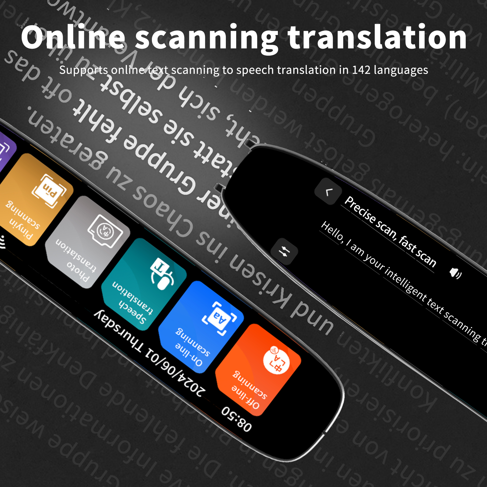 Smart Voice Translator 142 Languages WIFI Scan Translation Pen Ai OID PEN Scanning Translation Pen For Business Travel Abroad