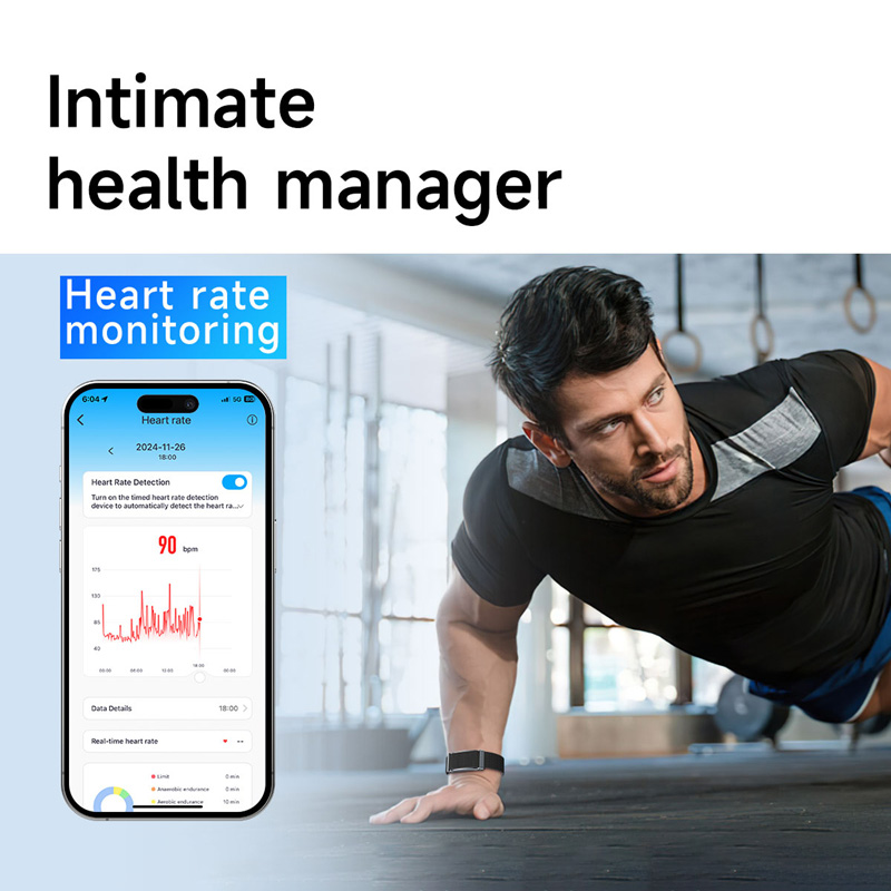 Smart Wristband Screenless Heart Rate Blood Oxygen Fitness Traker Heart Rate Bluetooth Waterproof Miband AI Body Measurement - Image 4