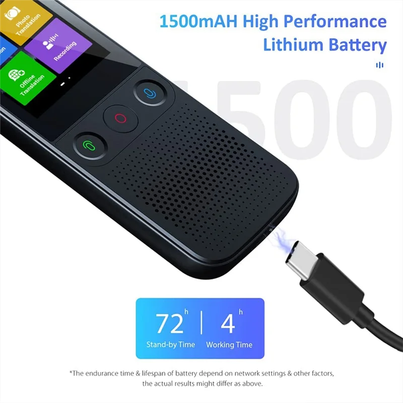 T10 Pro Portable Audio Translation 138 Language Smart Translator Offline in Real Time Recording AI Voice Photo Translator Device