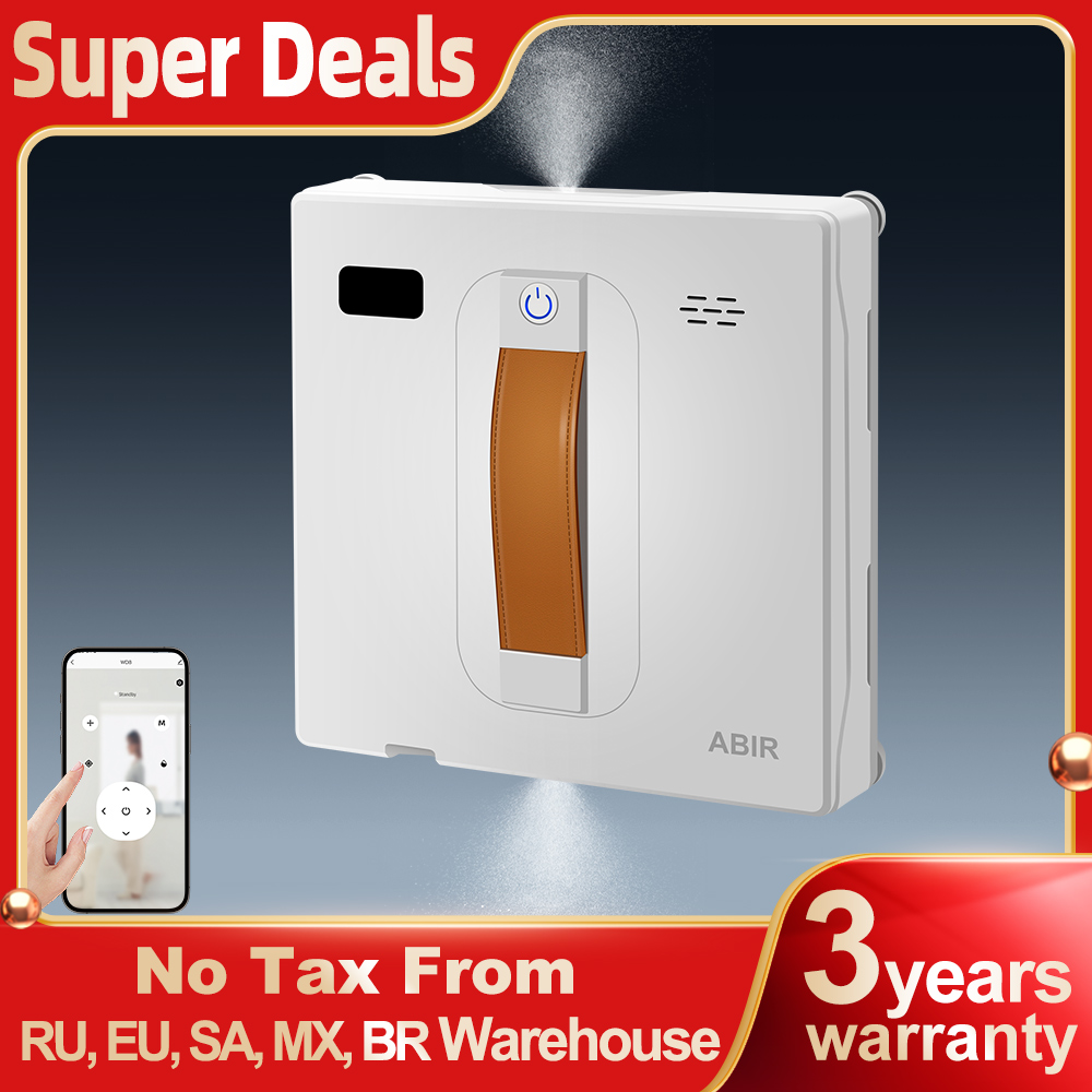Window Vacuum Robot Cleaner ABIR WD8, Dual Ultrasonic Spray, AI intelligent Wiping, Updated Laser, Smart Home Glass Wall Washing