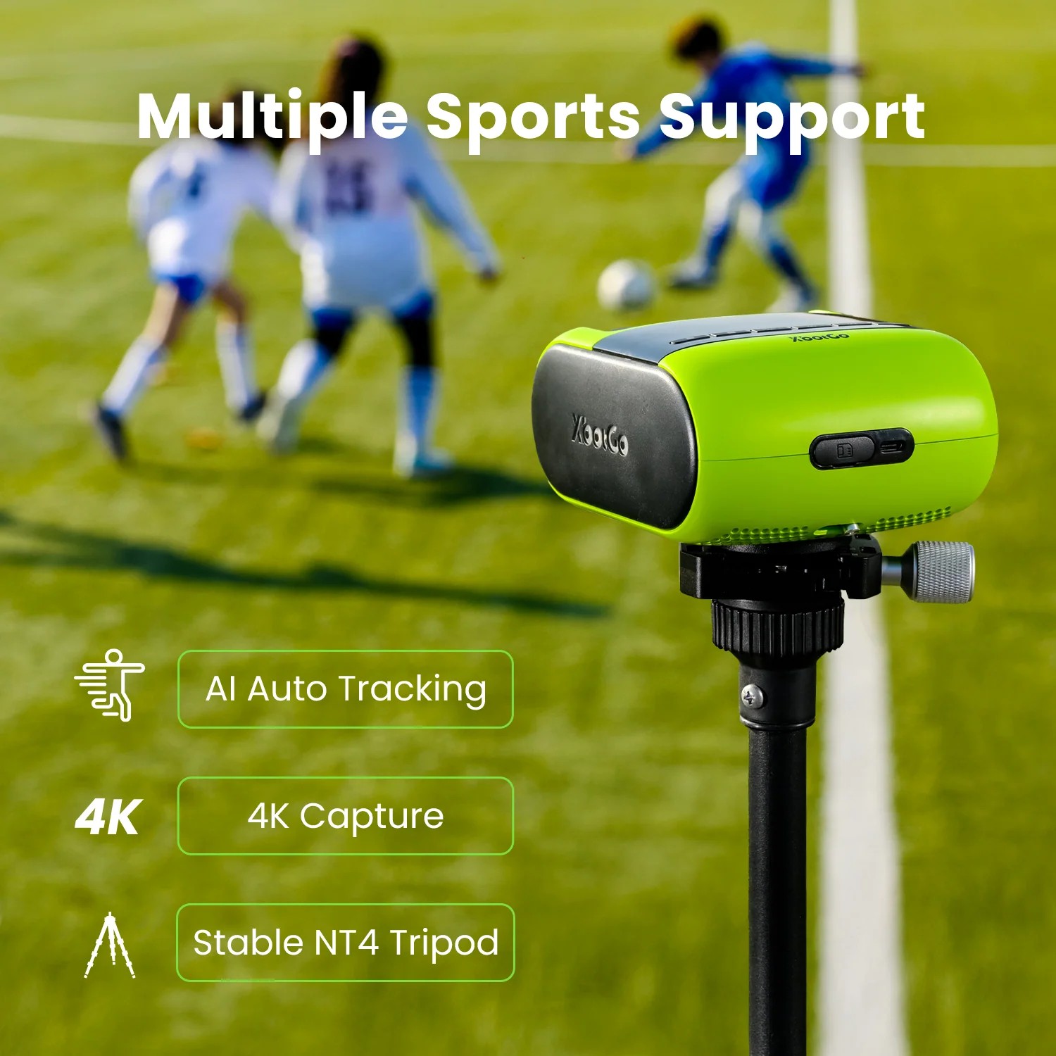 XbotGo Falcon 4K AI Auto Tracking Sports Camera Capture Multi-Platform Live Streaming Weather-Resistant
