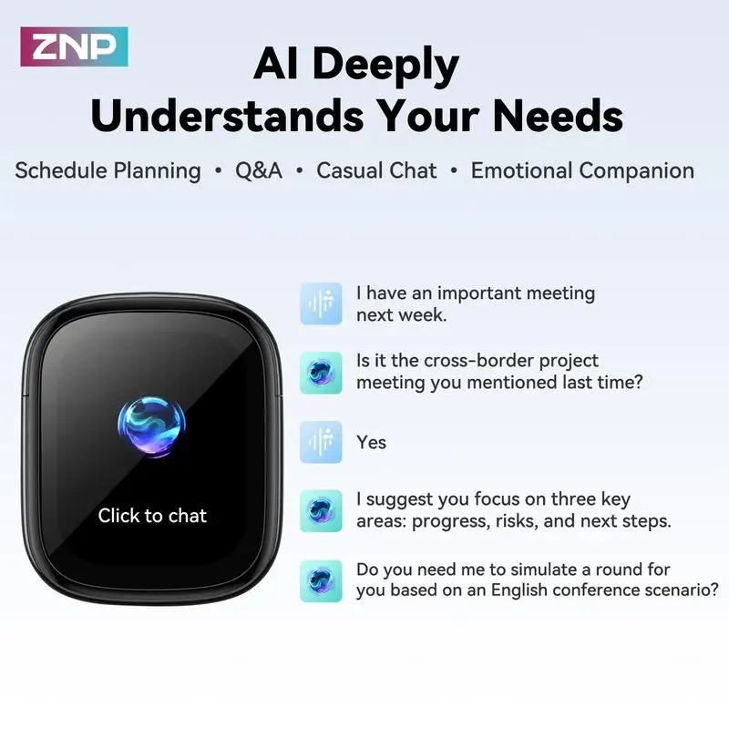 ZNP N02 Open-Ear AI Translator Earphones