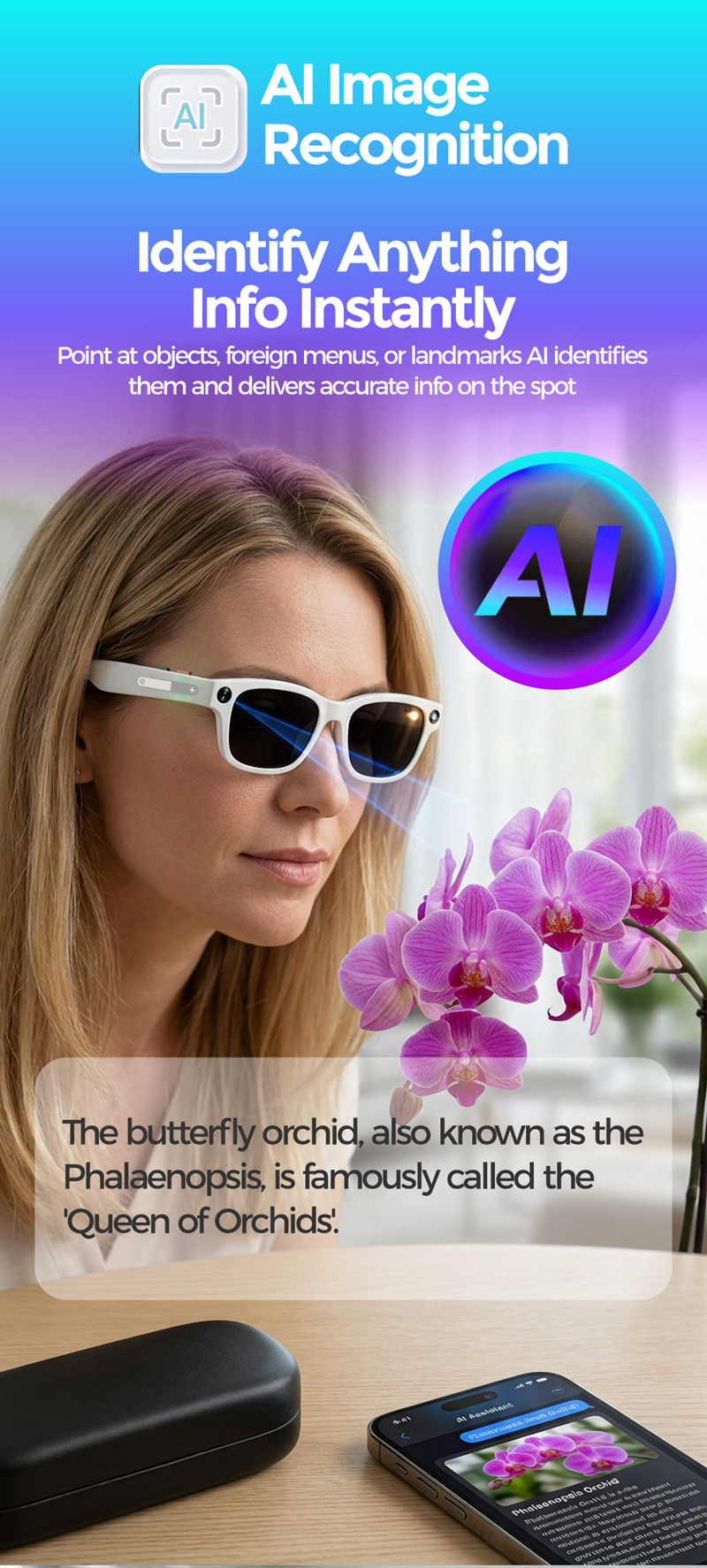 4K HD AI Camera Glasses 800MP Photochromic Multifunctional Smart Glasses Bluetooth Calling Photo Video ChatGPT Music Translation - Image 5