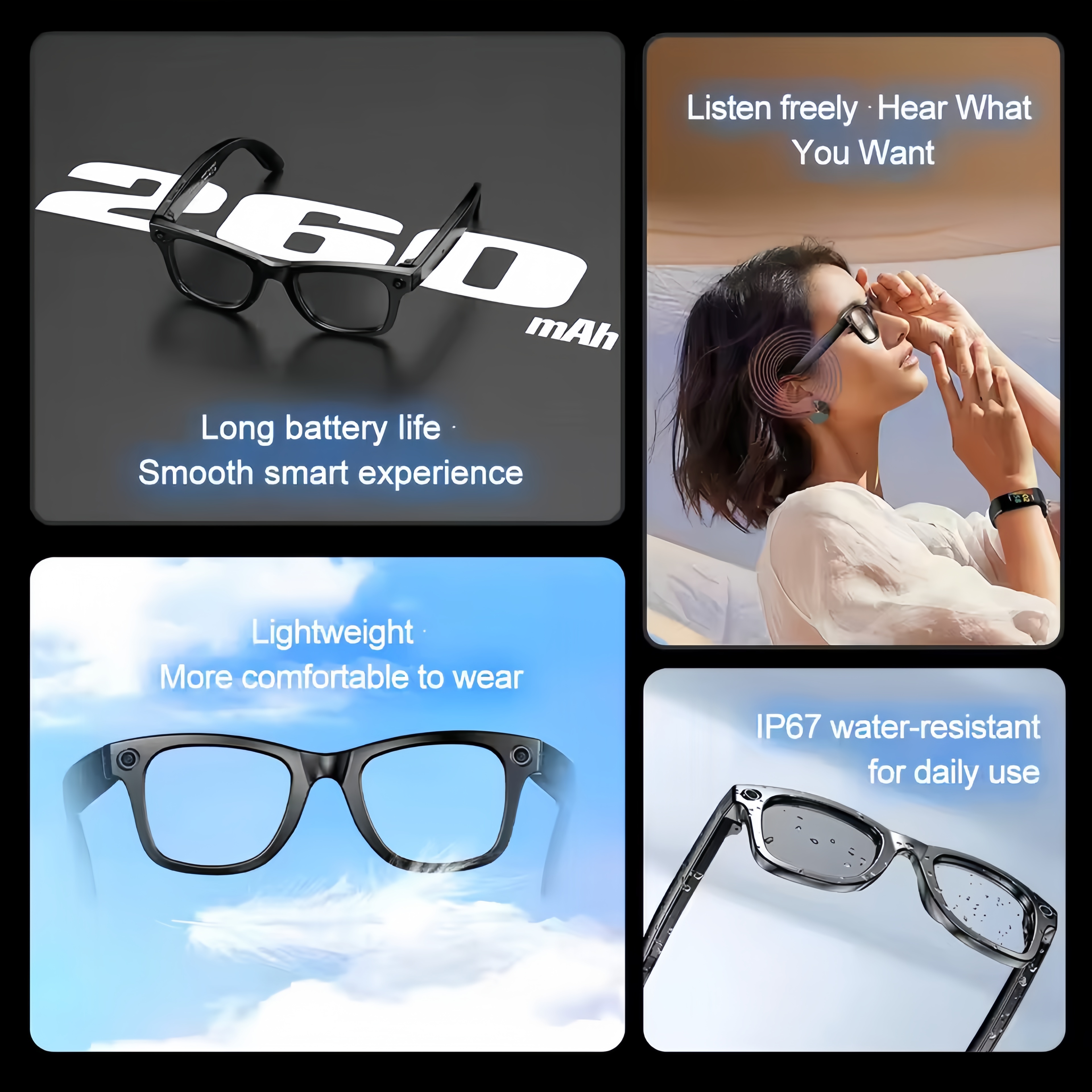 AI Smart Glasses with 8MP Camera Video Recording 100+ Languages Translation Sunglasses Bluetooth Call Music Play Men Women 2026 - Image 5