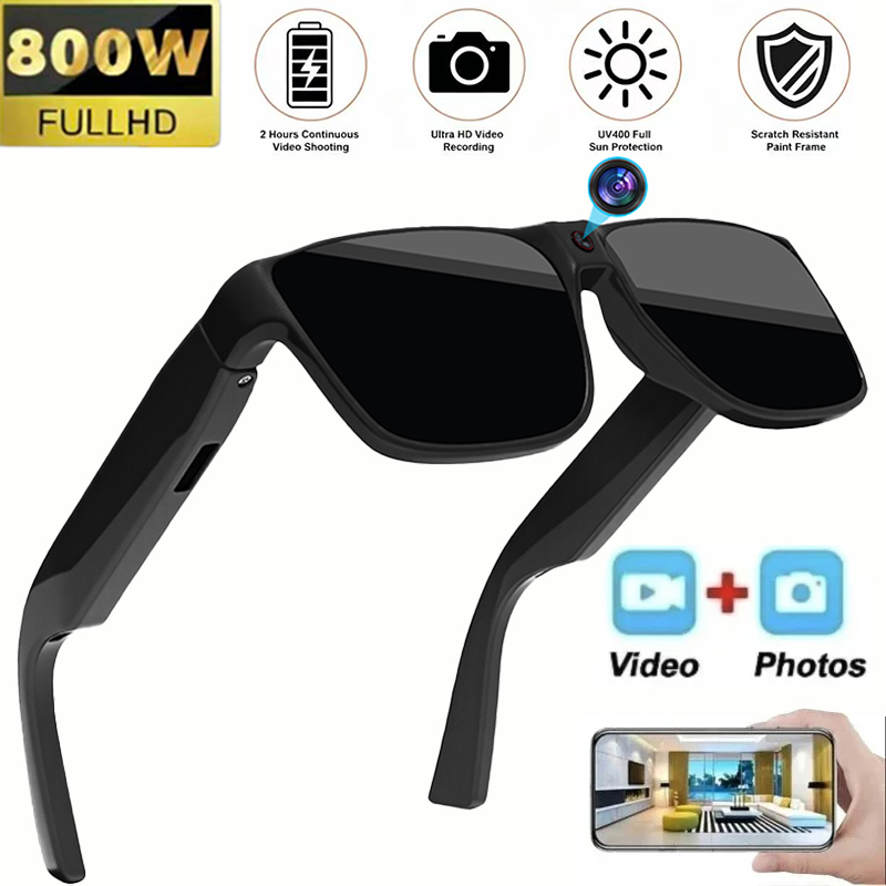Intelligent AI Sunglasses HD with 800W Pixel Shooting and Camera for Recording Bluetooth Music Calling Outdoor Sports Shooting