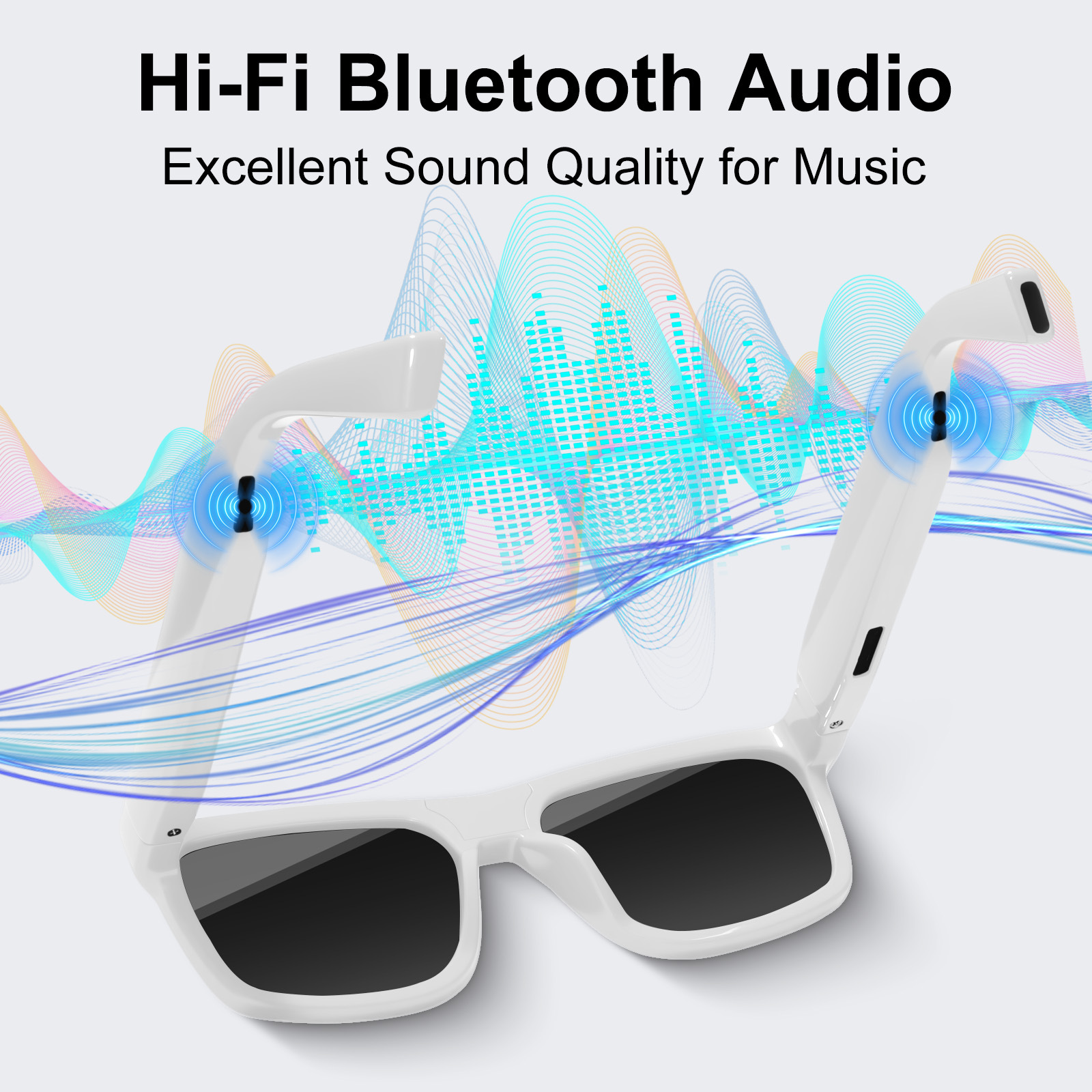 Intelligent AI Sunglasses HD with 800W Pixel Shooting and Camera for Recording Bluetooth Music Calling Outdoor Sports Shooting