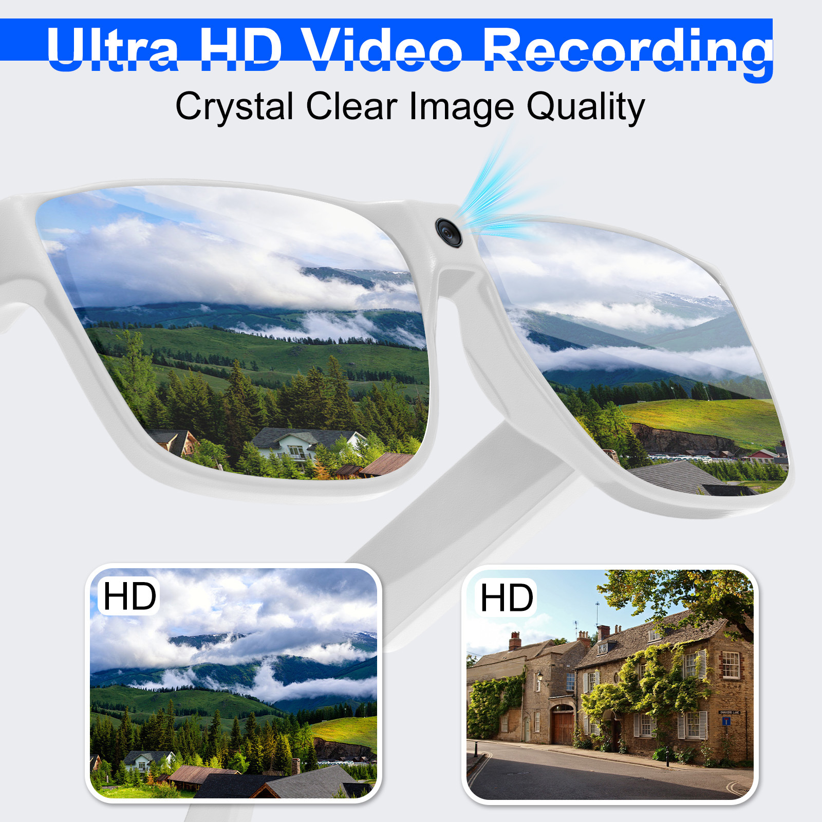 Intelligent AI Sunglasses HD with 800W Pixel Shooting and Camera for Recording Bluetooth Music Calling Outdoor Sports Shooting - Image 3