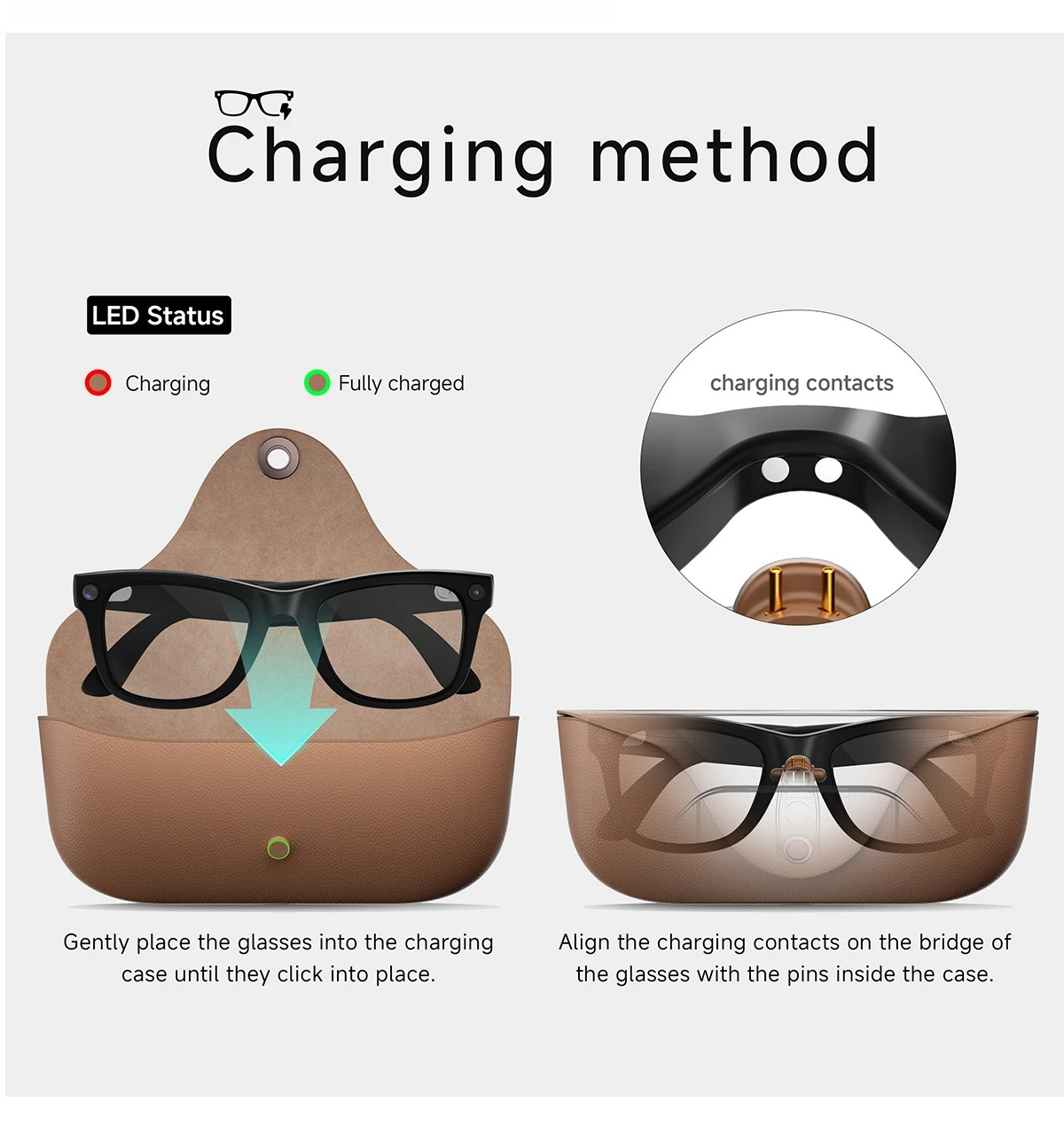 New Smart AI Glasses MT5 Ultra 8MP HD Camera Video Recording Voice Call with Charging Case Intelligent AI Translation Glasses - Image 5