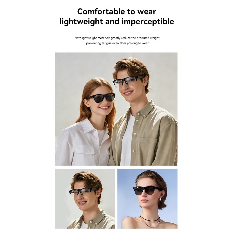 Smart AI Bluetooth Sunglasses Glasses Call Outdoor Sports Headphones HIFI Black Technology Anti-touch UV for Men and Women New - Image 3