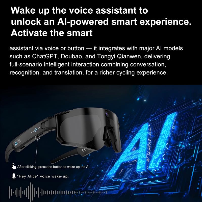 Xiaomi AI Smart Glasses ChatGPT 1080P Camera 8MP Anti-shake Cycling Video & Photo Sport Sunglasses Dual Mic 32GB Windproof Goggles - Image 4
