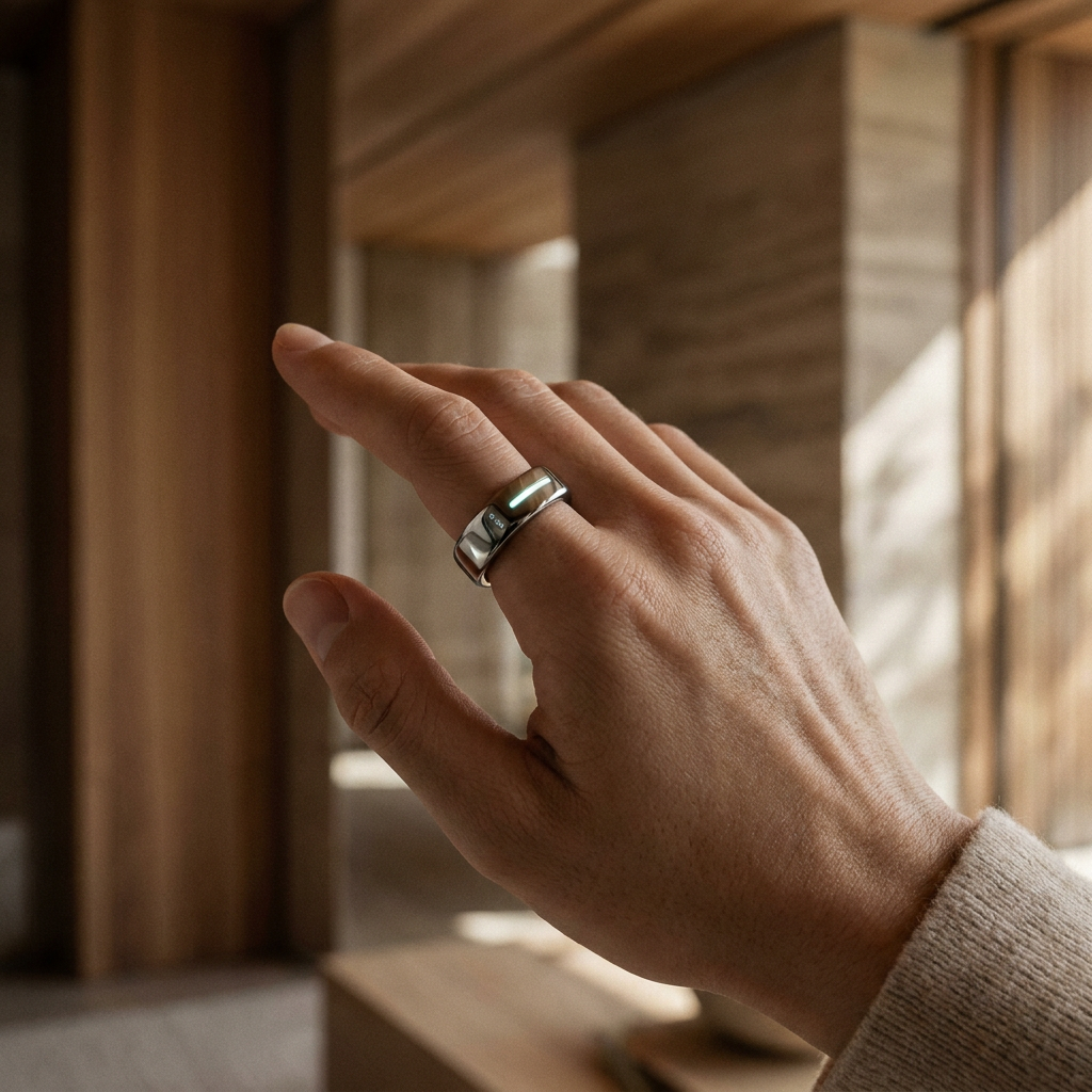 2026 AI Smart Ring - Titanium Alloy Fitness Tracker, Heart Rate & SpO2 Monitor