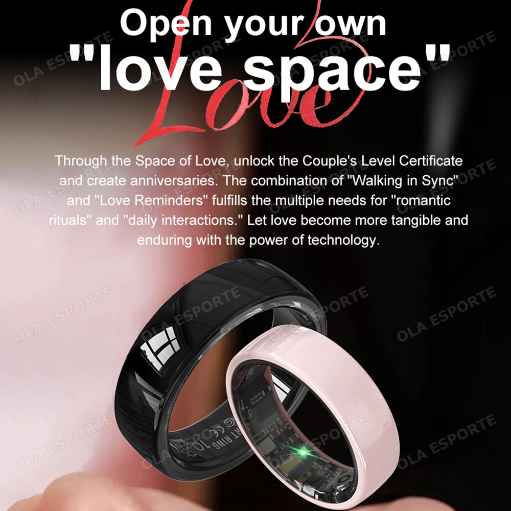 2026 New Ceramics Smart Ring Health Tracker With Blood Pressure/Oxygen/Heart Rate Monitor Sleep & Sports Tracking IP68 Waterproof - Image 3