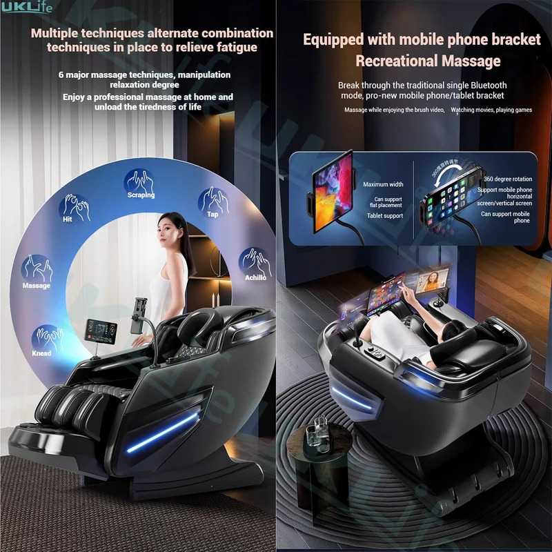 2026 Upgrade 6D Jade Roller Full Body Massage Chair AI Voice Control Zero Gravity Auto Body Scan Home Relax Sofa Chair 1 - Image 3