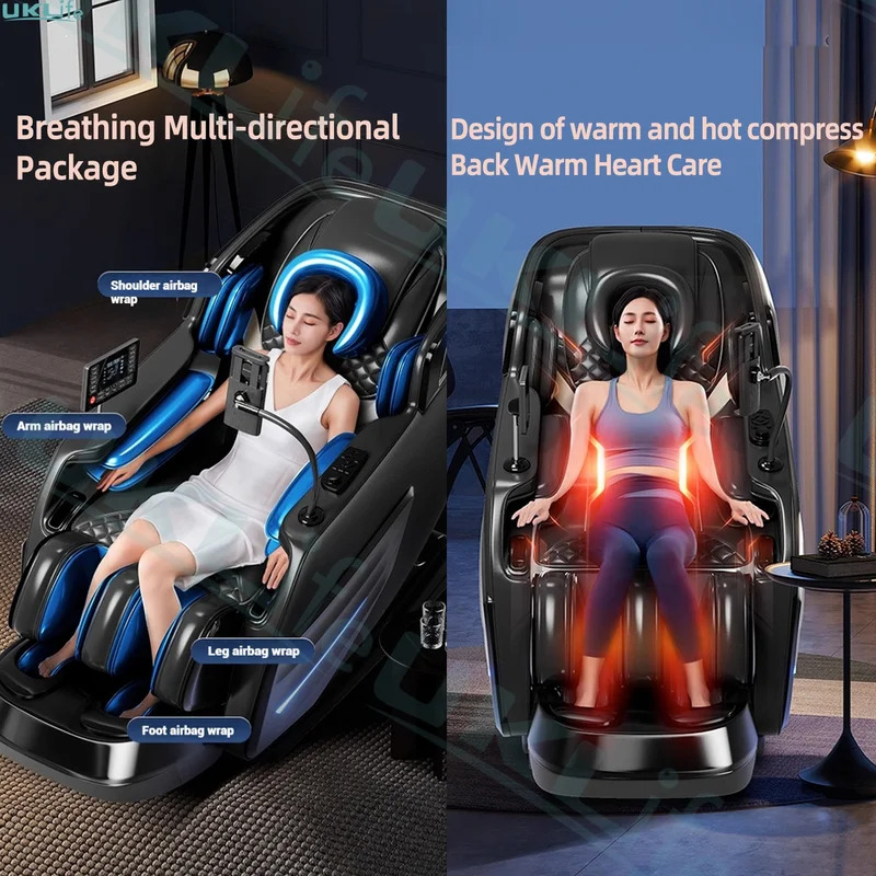 2026 Upgrade 6D Jade Roller Full Body Massage Chair AI Voice Control Zero Gravity Auto Body Scan Home Relax Sofa Chair 1 - Image 4