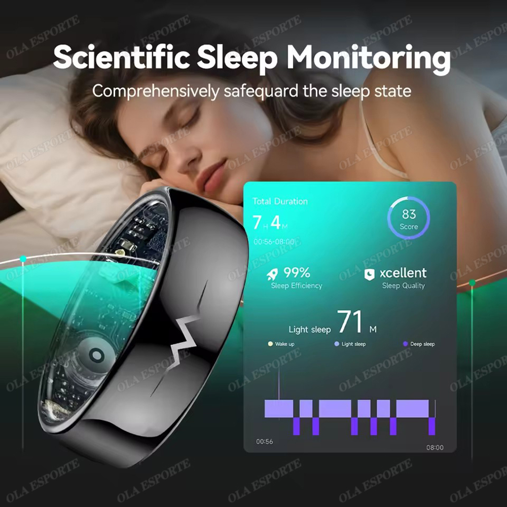 AI ECG Detection Smart Ring Blood Pressure, Heart Rate, Body Temperature Monitor, Waterproof Multiple Sport Track Men Women Rings - Image 5