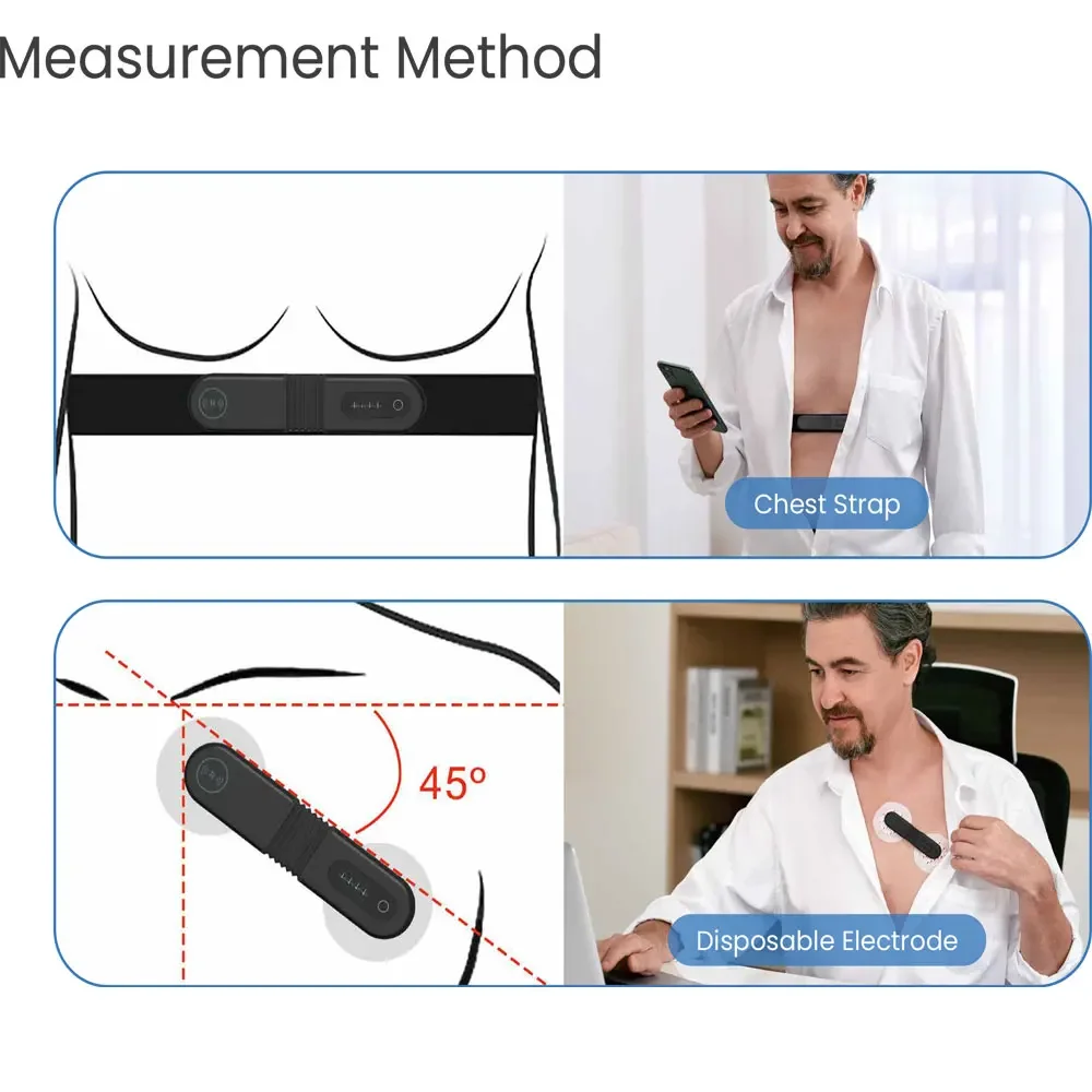Bluetooth Dynamic ECG, Wearable Holter ECG, 24-hour Cardiac Abnormal Monitoring with AI Analysis Data Recording - Image 4
