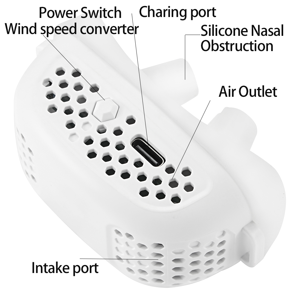 Electronic Snore Solution Device with Strap AI Smart Anti-Snoring Device 3 Adjust Wind Speed Snoring Sleep Improve Breath Seep