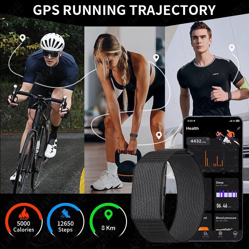 LIGE NO Screen Smart Wristbands With Heart Rate Sleep AI Health Monitor Report Smart Bracelet Incoming Call Notification Watches - Image 4