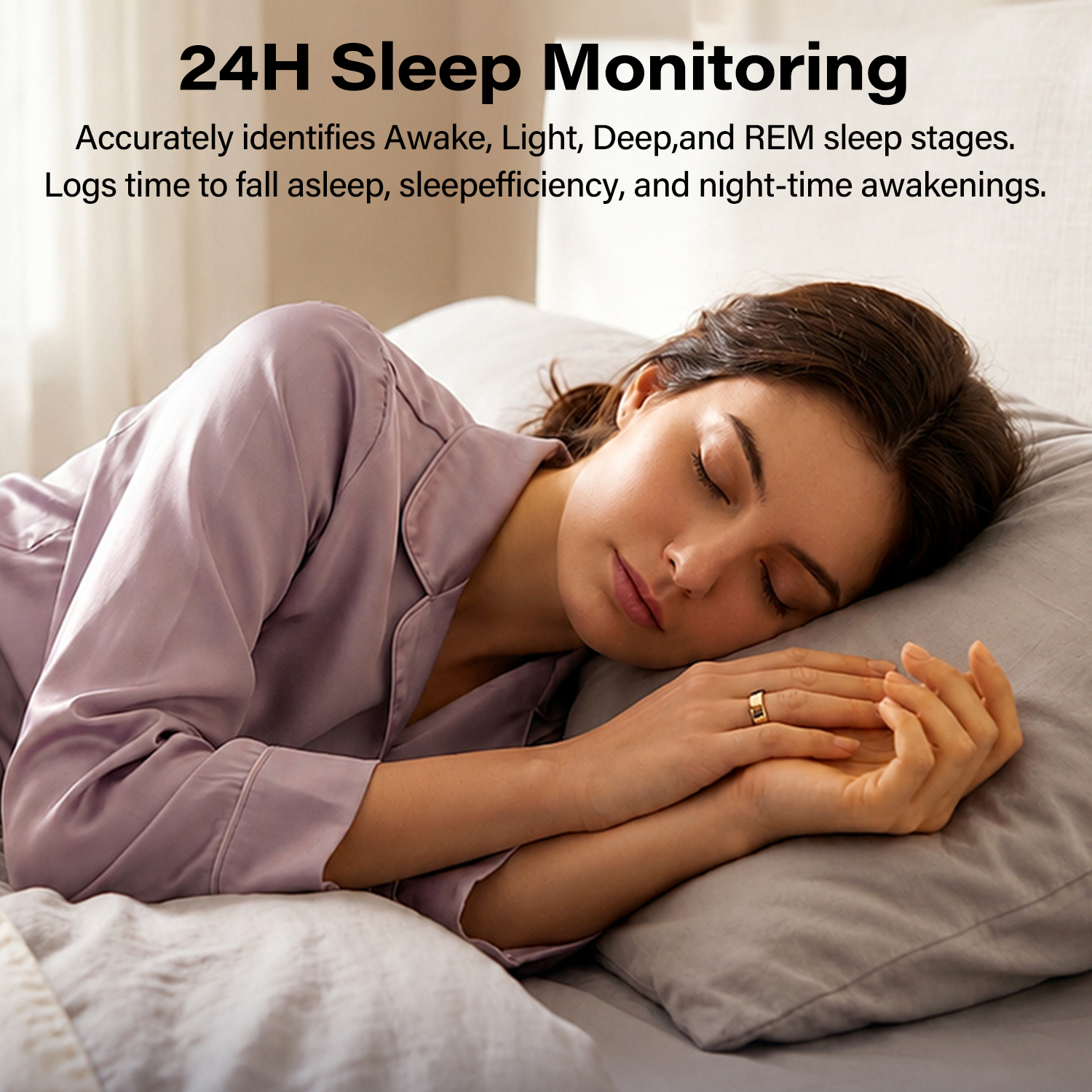 R02S Smart Ring with Charging Case AI Health Analysis Heart Rate Sleep Monitoring Gesture Control Multi Sport Modes Smart Ring - Image 5