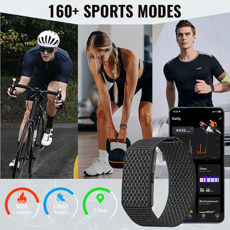 Sport Fitness Smart Bracelet AI Recording 79 Languages 1GB Memory Heart Rate Monitor 160+ Modes IP67 Waterproof Sports Band - Image 5