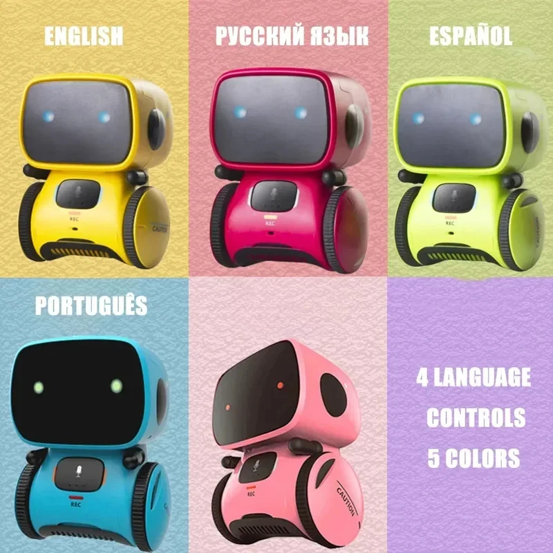 2026 Intelligent Multilingual Robot Toy - Voice & Touch Control Interactive Educational Gift for Kids (Russian/English/Spanish) - Image 6