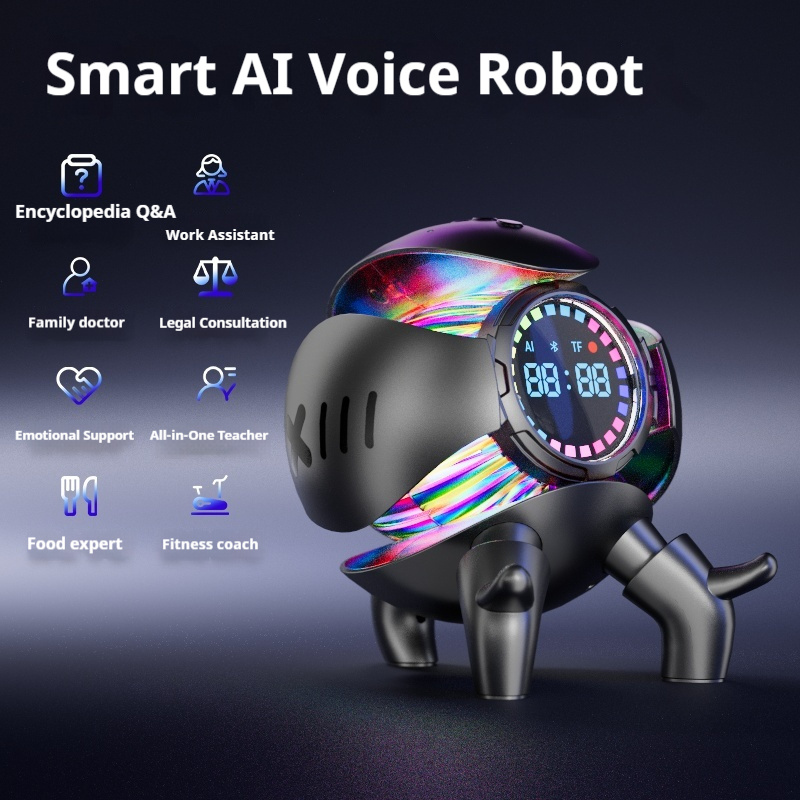 Ai Chat Robot 6 Ai Models Wifi Bluetooth Dual Mode Desktop Companion Night Light Clock Alarm Intelligent Office Assistance