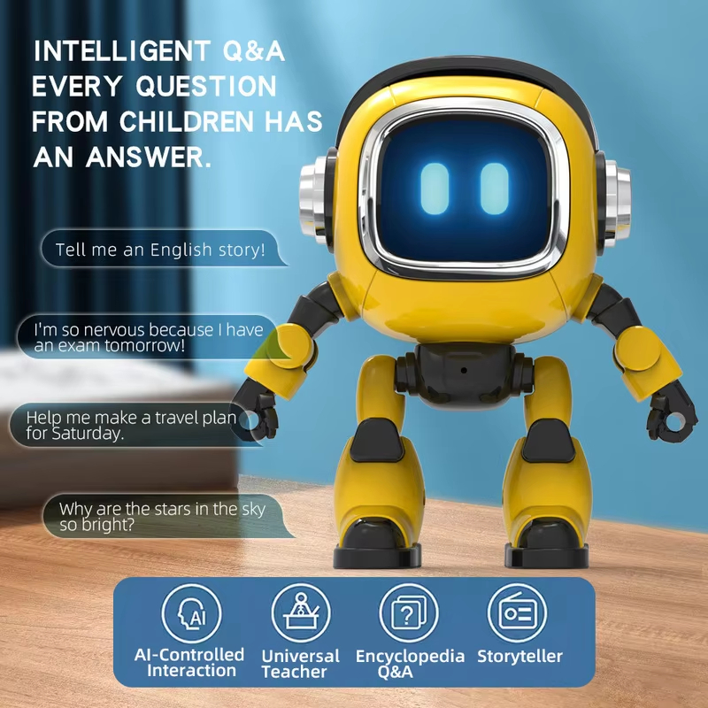 AI Robot Companion Easy Operations Electric Robot For Kids Travel Home Education Remote Control Toy Children