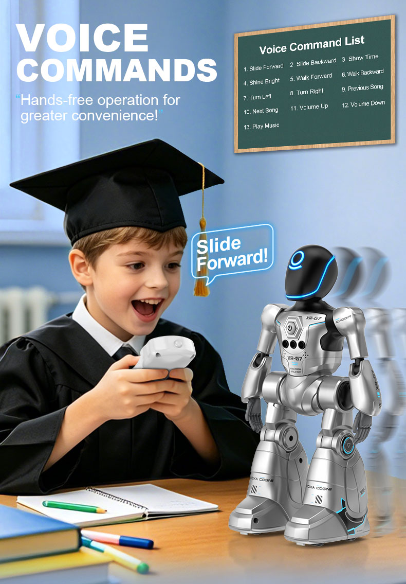 AI Smart Voice Robot Toy with Gesture Sensing & Smart Programming, Interactive Robot with Lights & Music, Perfect Gift for Kids - Image 5