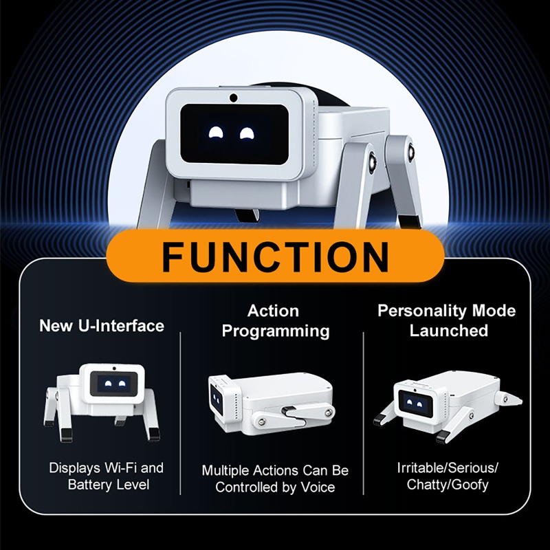AI Voice Chat Robot ESP32-Hi Mechanical Dog Development Board Supports for Deepseek Xiaozhi Smart Robot Dog 0.96in Color Screen - Image 4