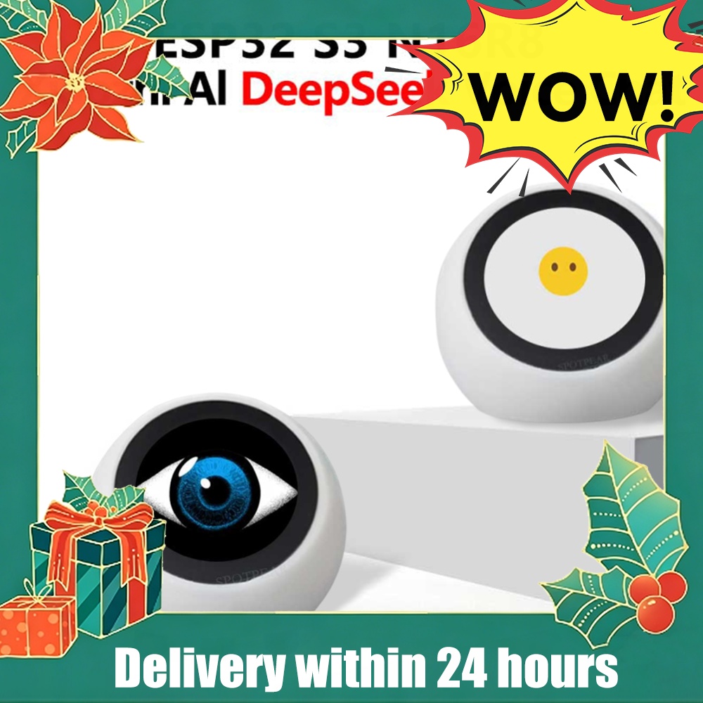 AI Voice Chat Robot No Touch Screen Multi-Function Smart Desktop Robot 1.28in Smart Assistant Robot for Home Office((No Battery)