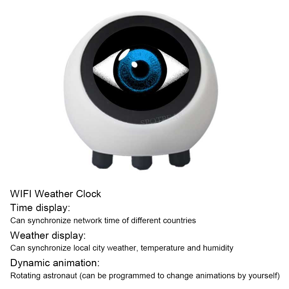 AI Voice Chat Robot No Touch Screen Multi-Function Smart Desktop Robot 1.28in Smart Assistant Robot for Home Office((No Battery) - Image 4