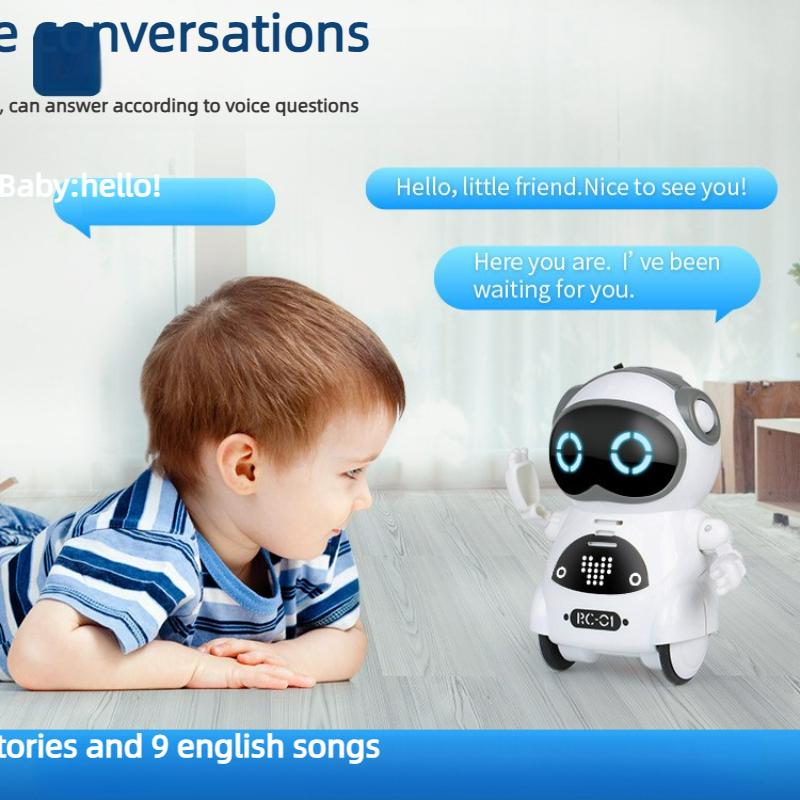 Children's Robot Can Talk Interactive Dialogue Voice Recognition Recording Singing and Dancing Storytelling Mini Smart Robot Toy - Image 3