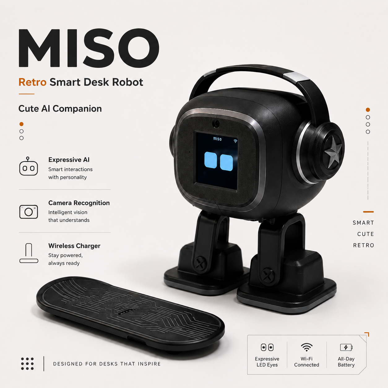 Emo AI Robot with Camera, Voice Control, Smart Chatbot