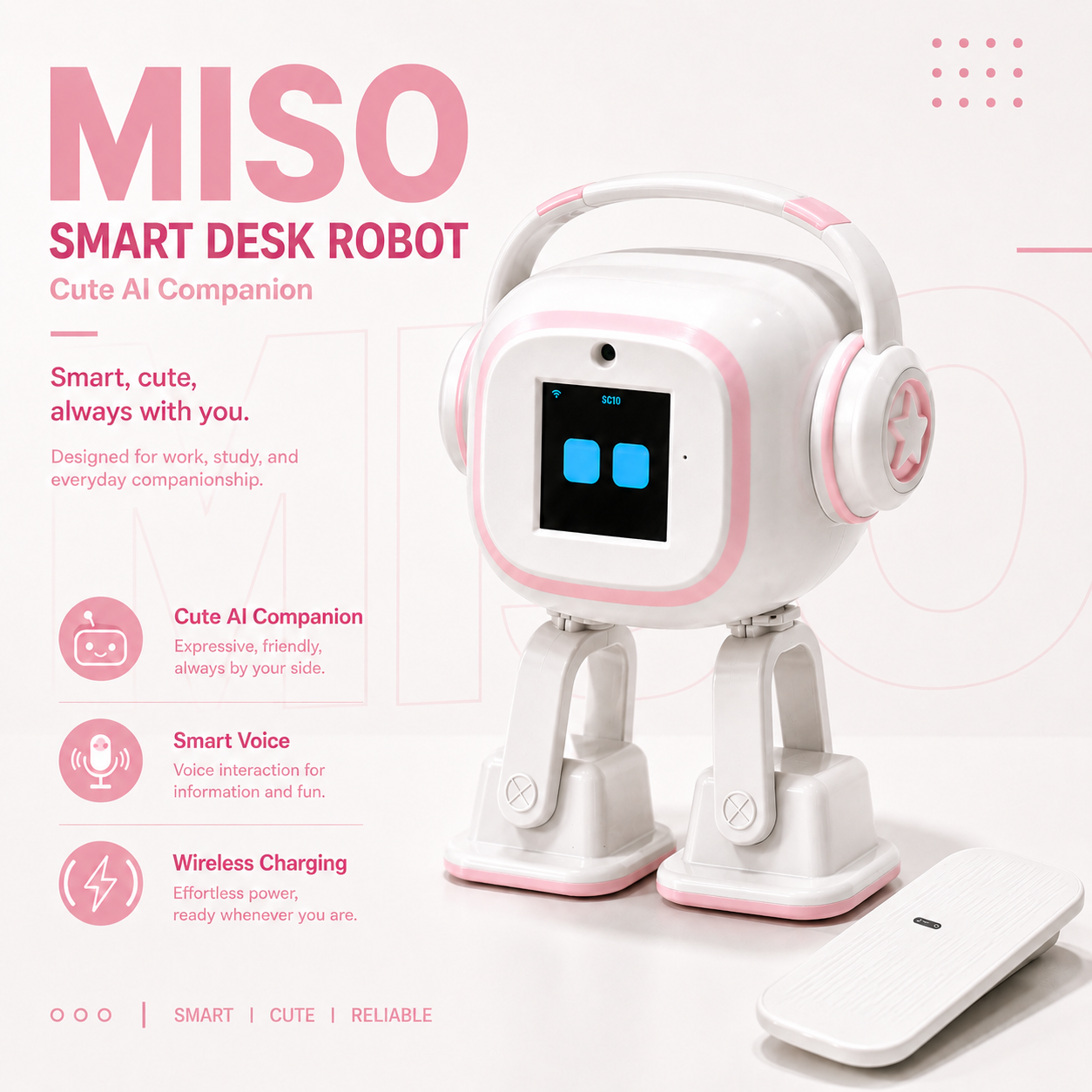 Emo AI Robot with Camera, Voice Control, Smart Chatbot