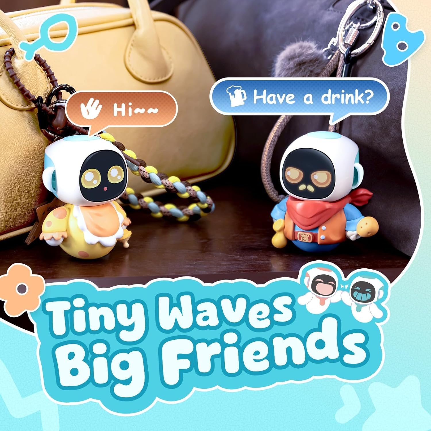 ENERGIZE LAB Eiliko Aquamarine  Your Tiny AI Charm Robot That Matches Every Daily Outfit, Fun Electronic Pendant Toys For Kids - Image 6