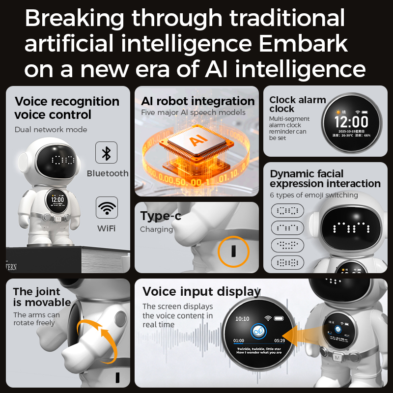 Gifts, Multifunctional AI Toys, Companion Robots, English Learning Story Machines, Alarm Clocks, Intelligent Electronic Pets