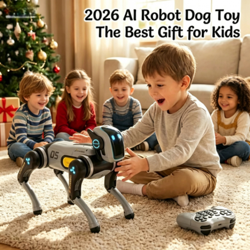 High Tech AI Bionic Robot Dog Remote Control Voice Touch Interaction Custom Programming Dance Music Kids Holiday Toy