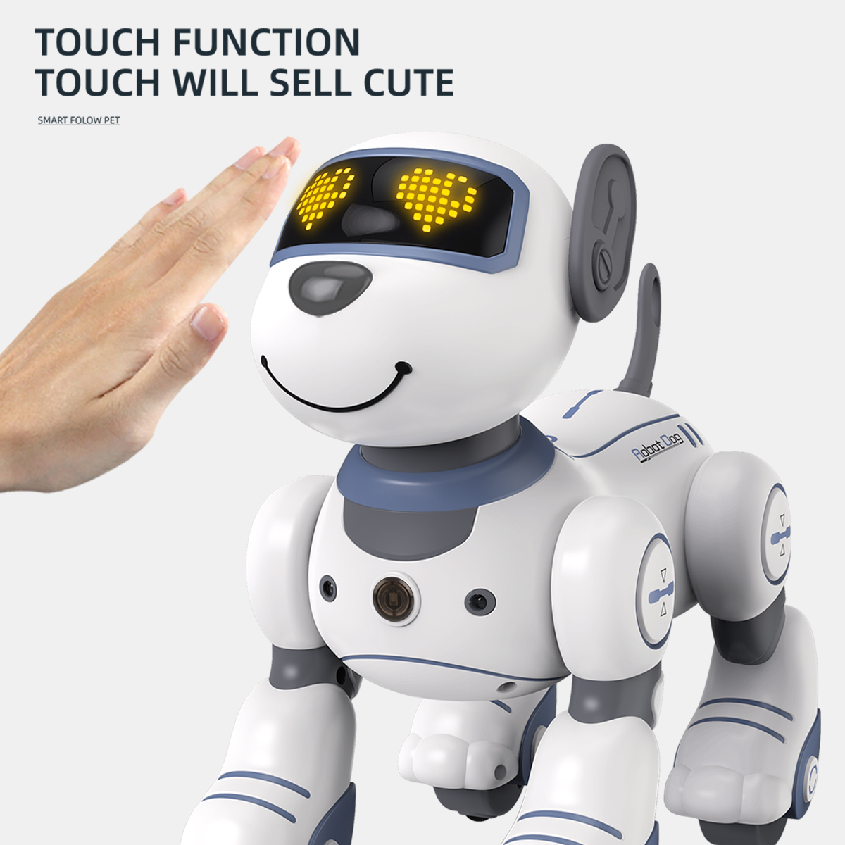 Intelligent Robot Dog Remote Control Toys, Interactive electronic pet DIY Programming Voice Function Music Song Gifts for Kids