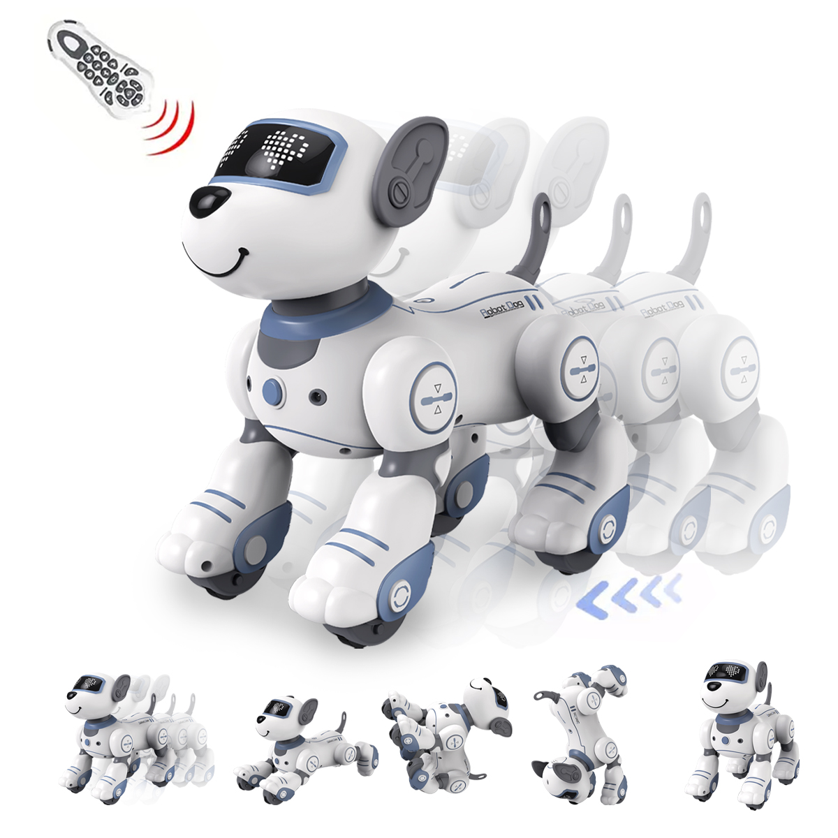 Intelligent Robot Dog Remote Control Toys, Interactive electronic pet DIY Programming Voice Function Music Song Gifts for Kids - Image 3