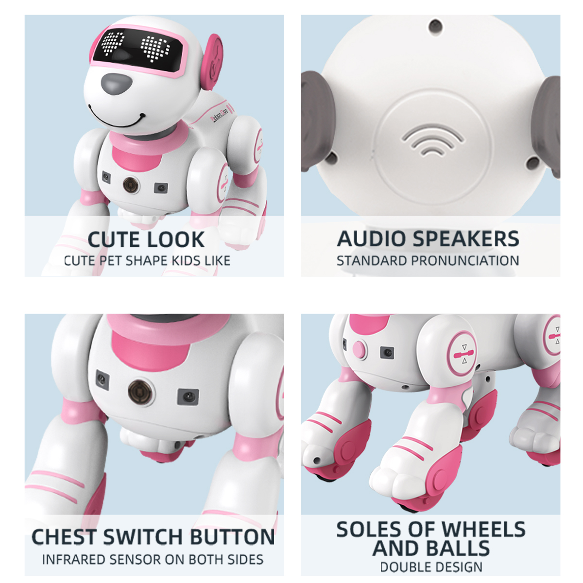 Intelligent Robot Dog Remote Control Toys, Interactive electronic pet DIY Programming Voice Function Music Song Gifts for Kids - Image 5
