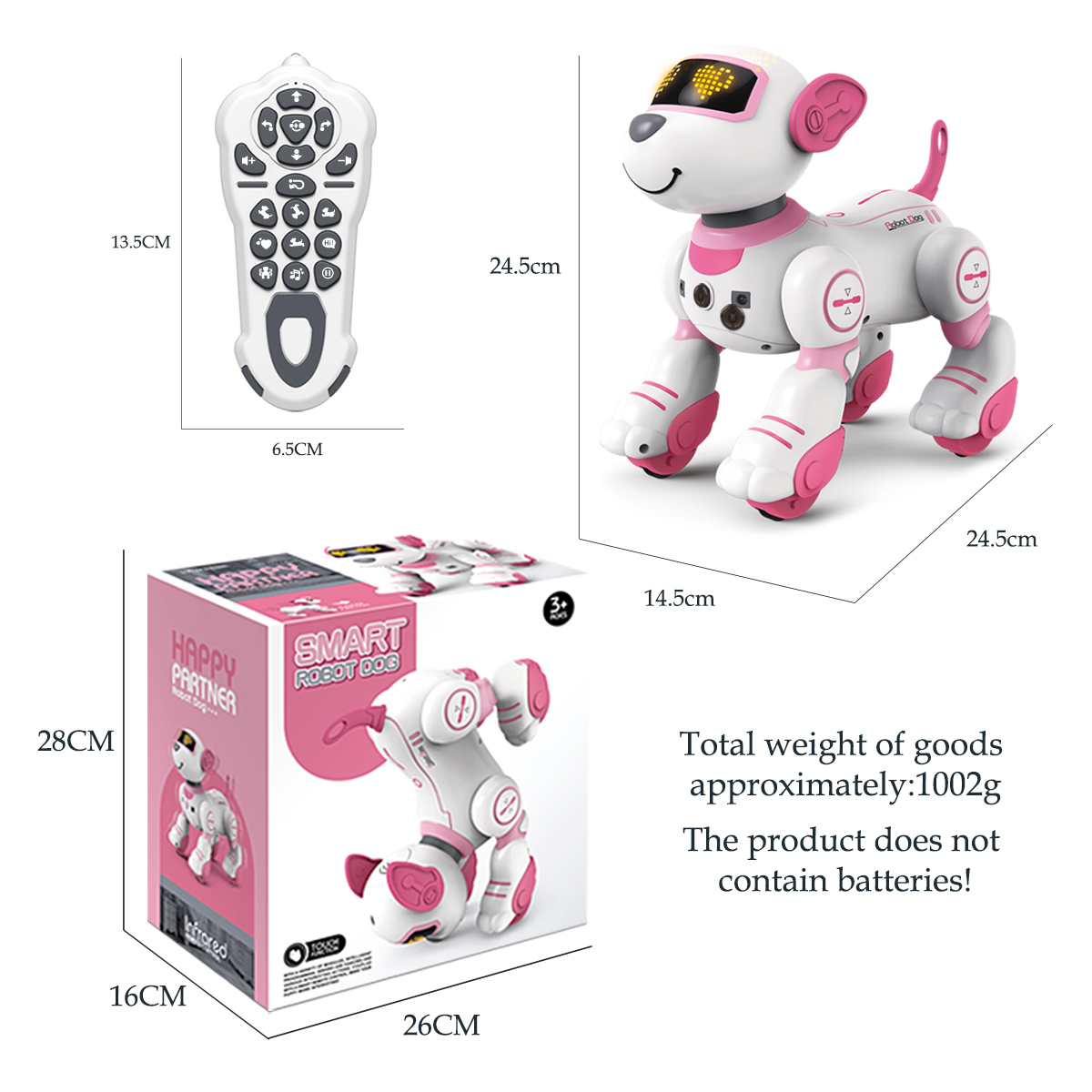 Intelligent Robot Dog Remote Control Toys, Interactive electronic pet DIY Programming Voice Function Music Song Gifts for Kids - Image 6